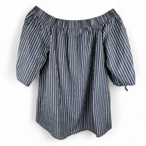 🌹Cha Cha Vente Off-Shoulder Striped Relaxed Top Size
